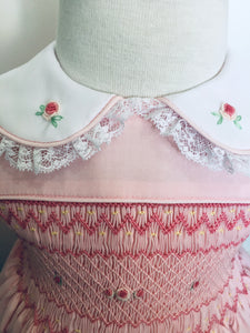 Pink Rose Smocked Dress